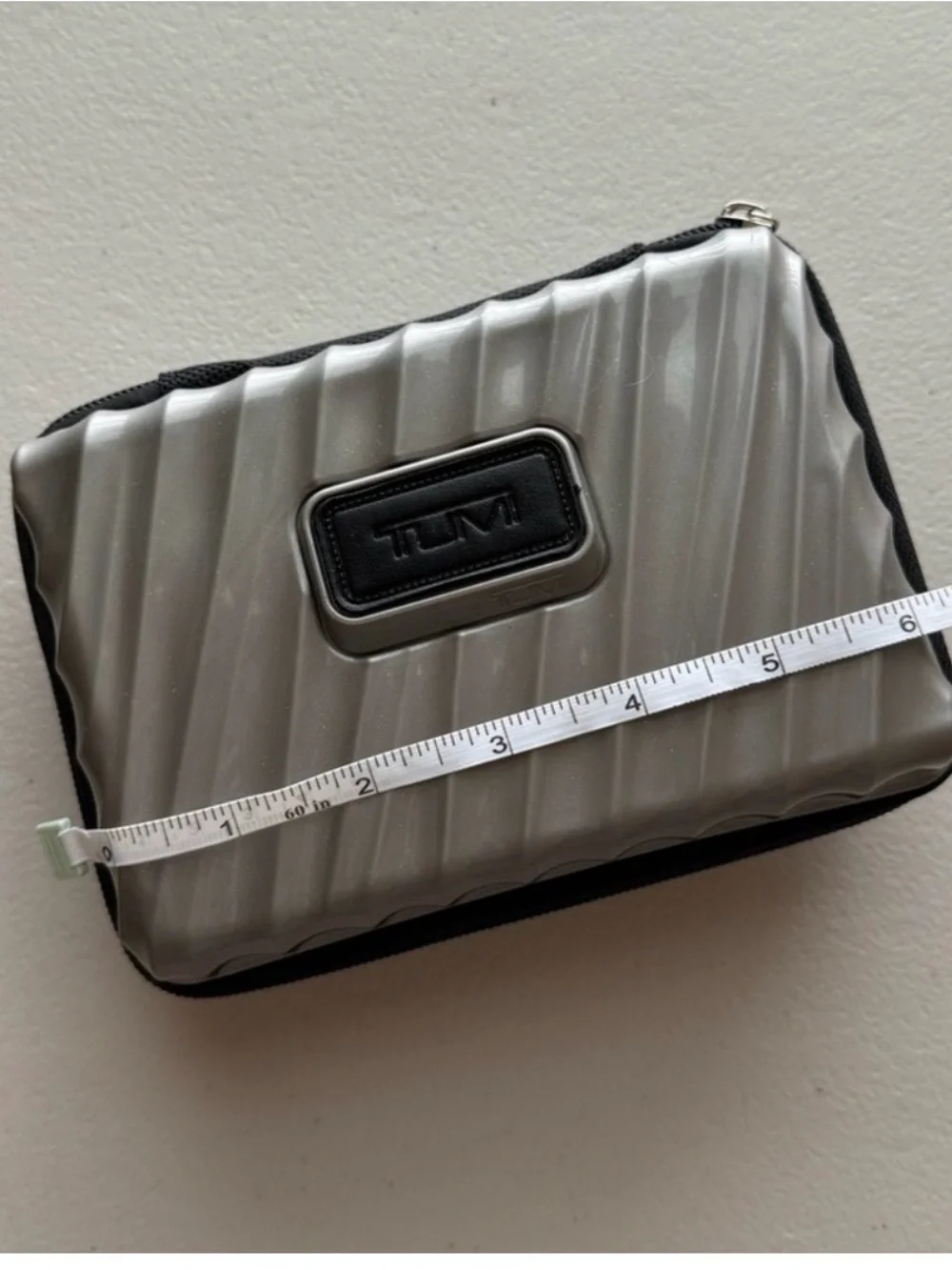 Tumi Metallic Silver Hard-Shell Toiletry Case